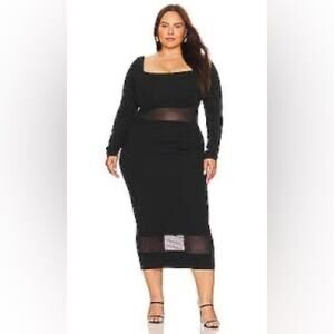 NWT Revolve x Remi-Jamie 1X $140 Midi Dress Stretch Plus Size